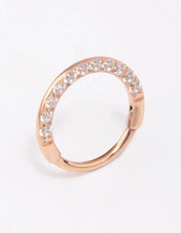 Rose Gold Plated Surgical Steel Clicker Ring - link has visual effect only