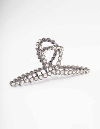 Gunmetal Diamante Twisted Hair Claw Clip - link has visual effect only