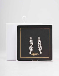 Silver Diamante Vine Drop Earrings - link has visual effect only