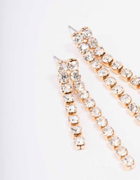 Gold Round Double Cupchain Drop Earrings - link has visual effect only