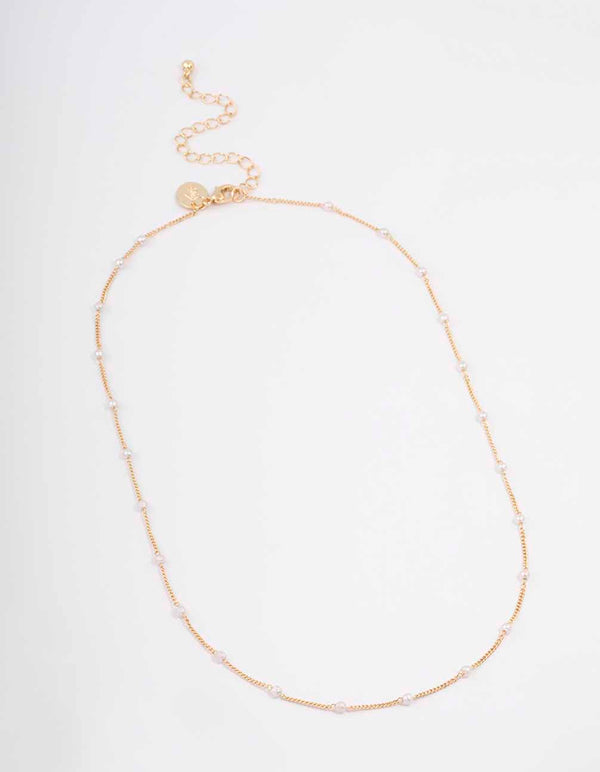 Gold Pearl Chain Necklace - Lovisa