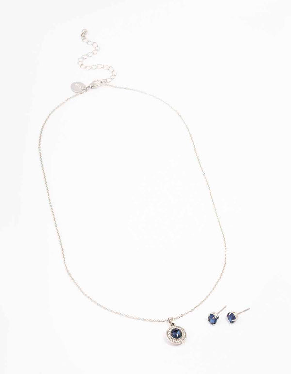 Rhodium Diamante Halo Jewellery Set - Lovisa