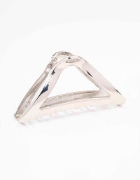 Silver Triangle Cut-Out Hair Claw Clip - link has visual effect only