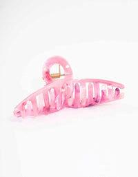 Pink Acrylic Large Twisted Hair Claw Clip - link has visual effect only