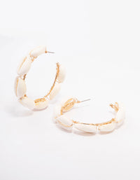 Natural Shell Large Hoop Earrings - link has visual effect only