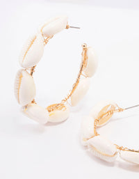 Natural Shell Large Hoop Earrings - link has visual effect only