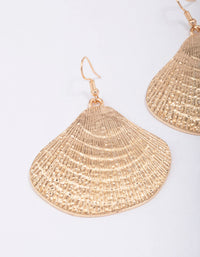 Gold Multi Shell Drop Earrings - link has visual effect only