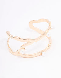 Gold Organic Pearl Wrist Cuff - link has visual effect only