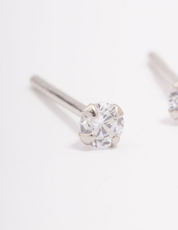 Platinum earrings for babies shop
