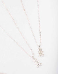 Silver Diamante Teddy Necklace Pack - link has visual effect only