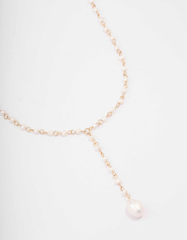 Pearl y drop deals necklace