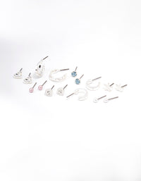 Silver Star & Heart Earring 8-Pack - link has visual effect only