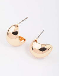 Gold Chubby Ball Huggie Earrings - link has visual effect only