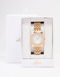 Gold Diamante Encrusted Watch - link has visual effect only