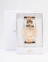 Gold Large Roman Numeral Watch - link has visual effect only