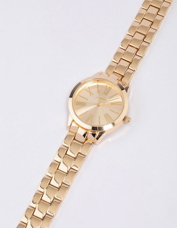 Gold Large Roman Numeral Watch