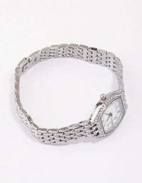 Silver Vintage Diamante Watch - link has visual effect only