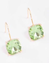 Gold Large Diamante Gem Drop Earrings - link has visual effect only