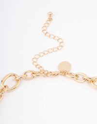 Gold Mixed Stone Charm Chain Necklace - link has visual effect only