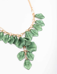 Gold Short Iridescent Petal Necklace - link has visual effect only