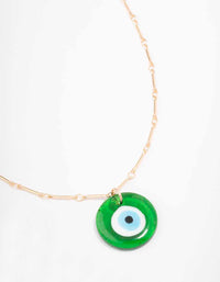 Gold Evil Eye Pendant Necklace - link has visual effect only