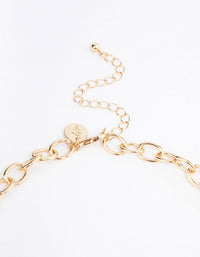 Gold Mixed Circle Chain Necklace - link has visual effect only