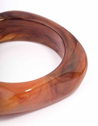 Brown Tortoiseshell Organic Textured Bangle - link has visual effect only