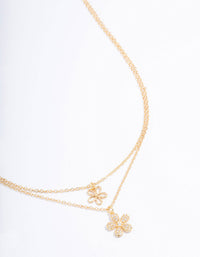 Gold Plated Little Daisy Layered Necklace - Lovisa