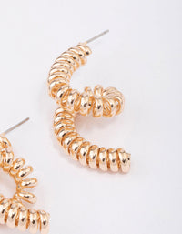 Gold Coil Spring Drop Earrings - link has visual effect only