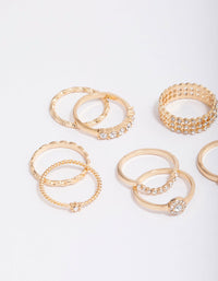 Gold Glamorous Rope Ring Pack - link has visual effect only