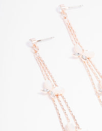 Rose Gold Diamante Butterfly Drop Earrings - link has visual effect only