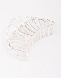 Silver Shell Cut-Out Hair Claw Clip - link has visual effect only