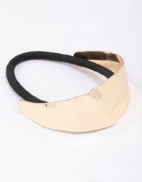 Gold Medium Wavy Pony Tail Hair Tie - link has visual effect only