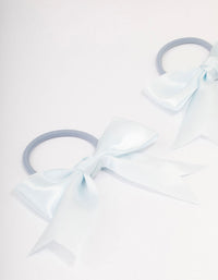 Blue Medium Bow Hair Tie Pack - link has visual effect only