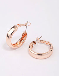 Rose Gold Sleek Hoop Earrings - link has visual effect only