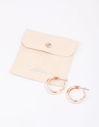 Rose Gold Sleek Hoop Earrings - link has visual effect only