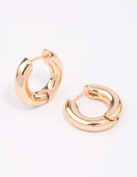 Gold Plain Clicker Hoop Earrings - link has visual effect only