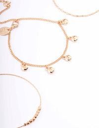 Gold Cross Anklet & Bracelet 4-Pack - link has visual effect only