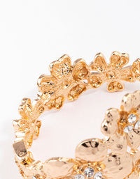 Gold Large Floral Bracelet - link has visual effect only