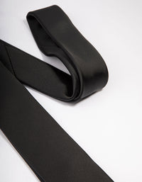 Fabric Black Classic Necktie Scarf - link has visual effect only