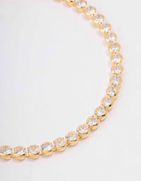 Gold Plated Single Classic Tennis Bracelet - link has visual effect only