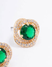 Double weave Gold  Halo Earrings - link has visual effect only