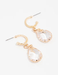 Cluster Quartz Snake Facet Hoop Earrings - link has visual effect only