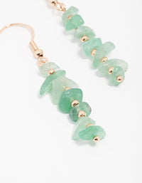 Green Aventurine Chip Stack Drop Earrings - link has visual effect only