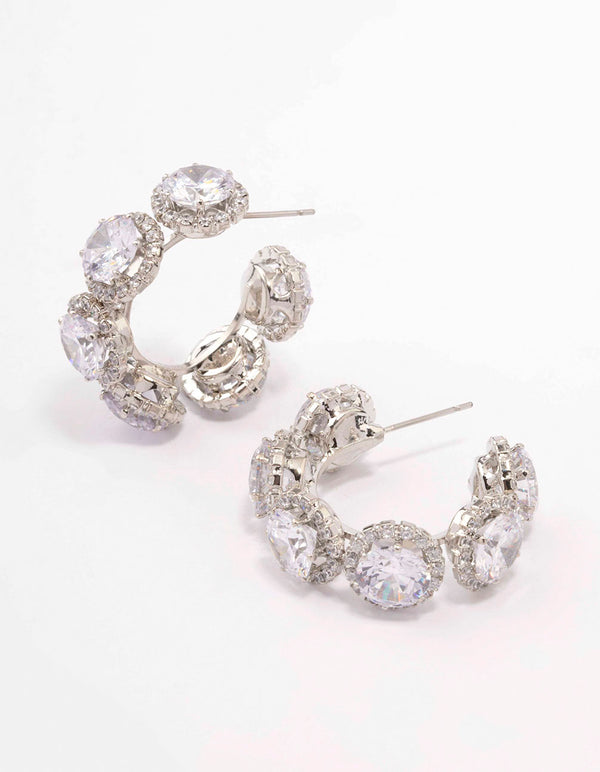 Small hoop earrings with cubic deals zirconia