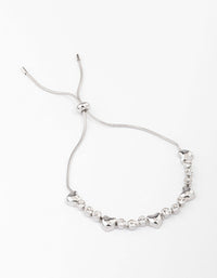 Silver Heart & Diamante Bracelet - link has visual effect only