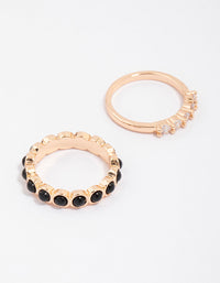 Gold Rounded Band Stacking Rings - link has visual effect only