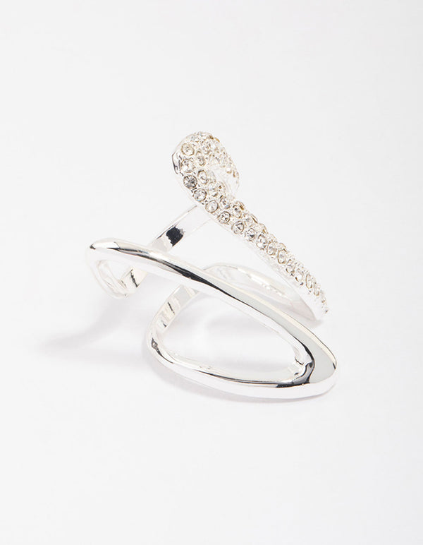 Silver Plated Bling Split Ring