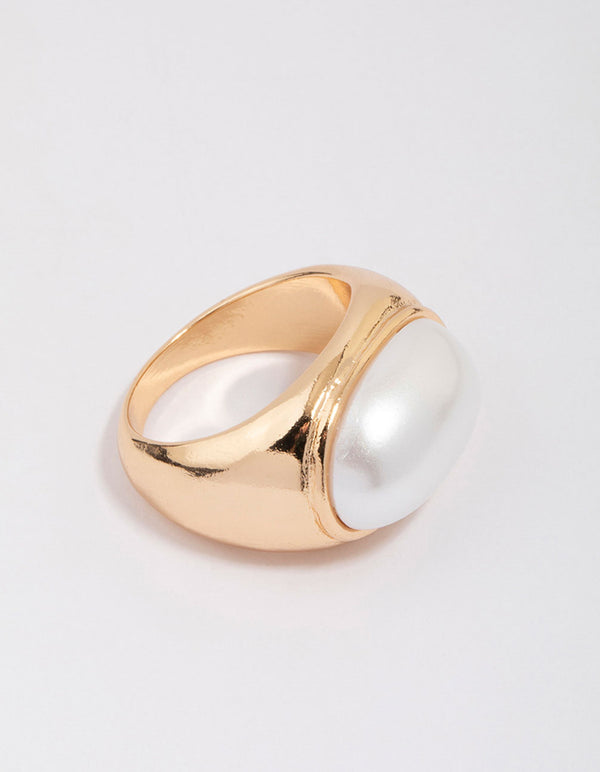 Pearl oval online ring