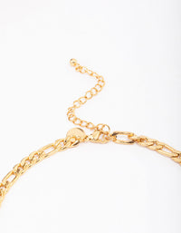 Waterproof Gold Plated Stainless Steel Chunky FOB Necklace - link has visual effect only